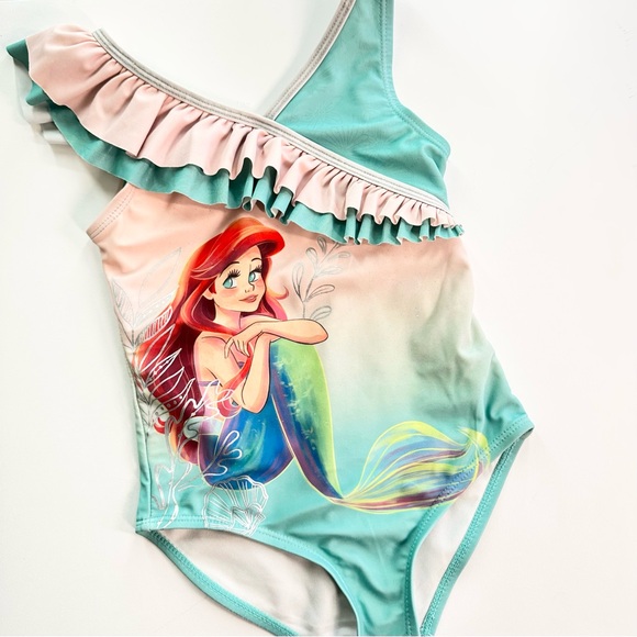 DISNEY Ariel Swimsuit for Girls - The Little Mermaid Size 5-6 - Picture 4 of 5